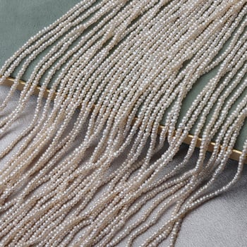 Édesvízi lapos gyöngyök – nyers gyöngyök, DIY félkész termék, kb. 37-38 cm hosszú szál, márka Zhenzhen