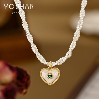 Youhan bakreni ogrlica, geometrijski oblik, lančić u obliku vodnog vala, proljeće 2025