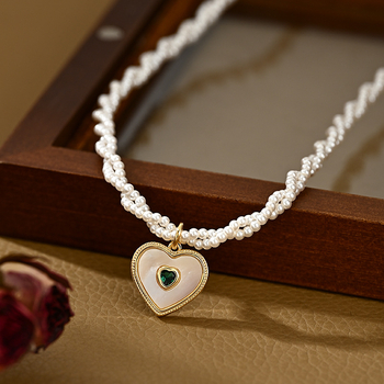 Youhan bakreni ogrlica, geometrijski oblik, lančić u obliku vodnog vala, proljeće 2025