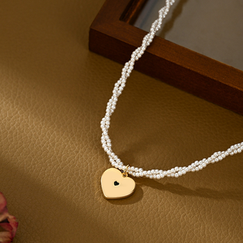 Youhan bakreni ogrlica, geometrijski oblik, lančić u obliku vodnog vala, proljeće 2025