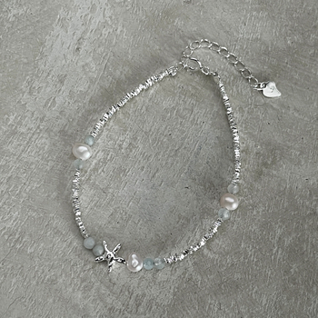 Brățară din 925 Sterling Silver, realizată manual, stil minimalist feminin, formă de stea