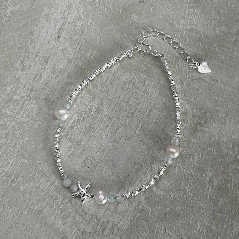 Brățară din 925 Sterling Silver, realizată manual, stil minimalist feminin, formă de stea