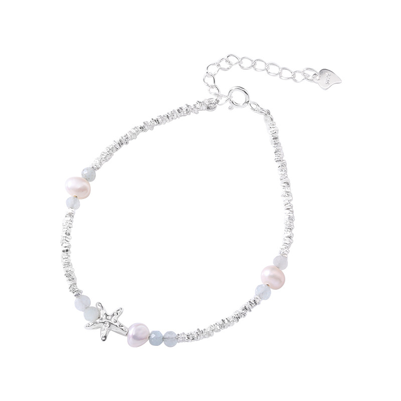 Brățară din 925 Sterling Silver, realizată manual, stil minimalist feminin, formă de stea