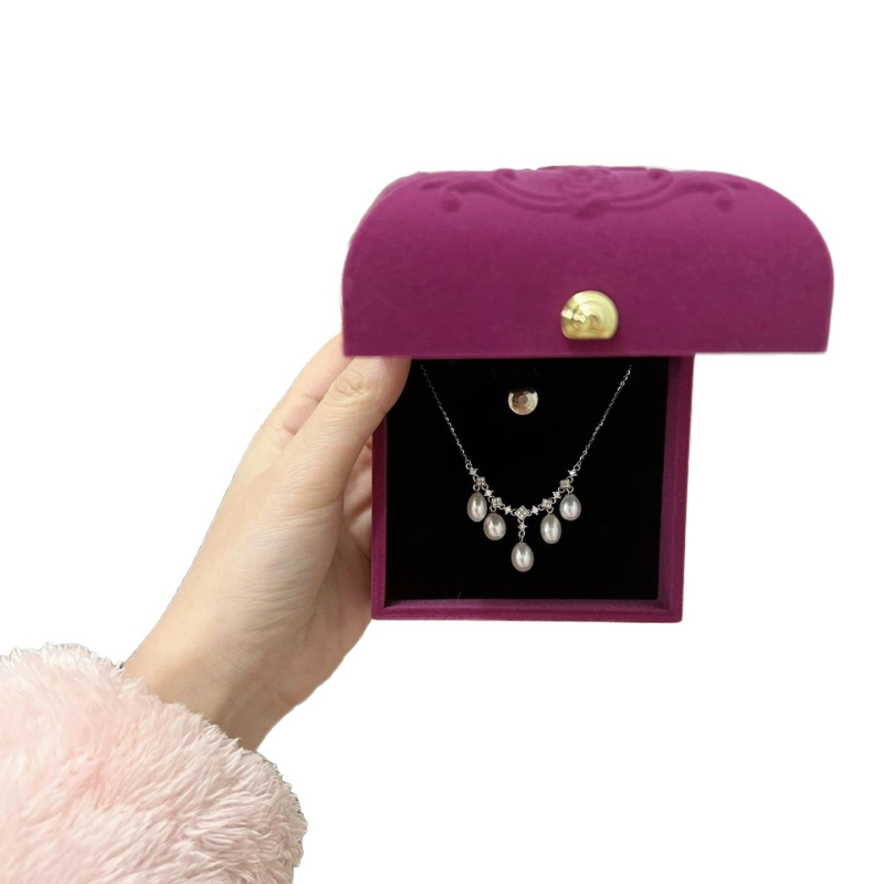 Colier cu perle de apă dulce, formă de orez, din argint 925, lanț cu cruce, lungime 41–50 cm, greutate 2,58 g, electroplacare