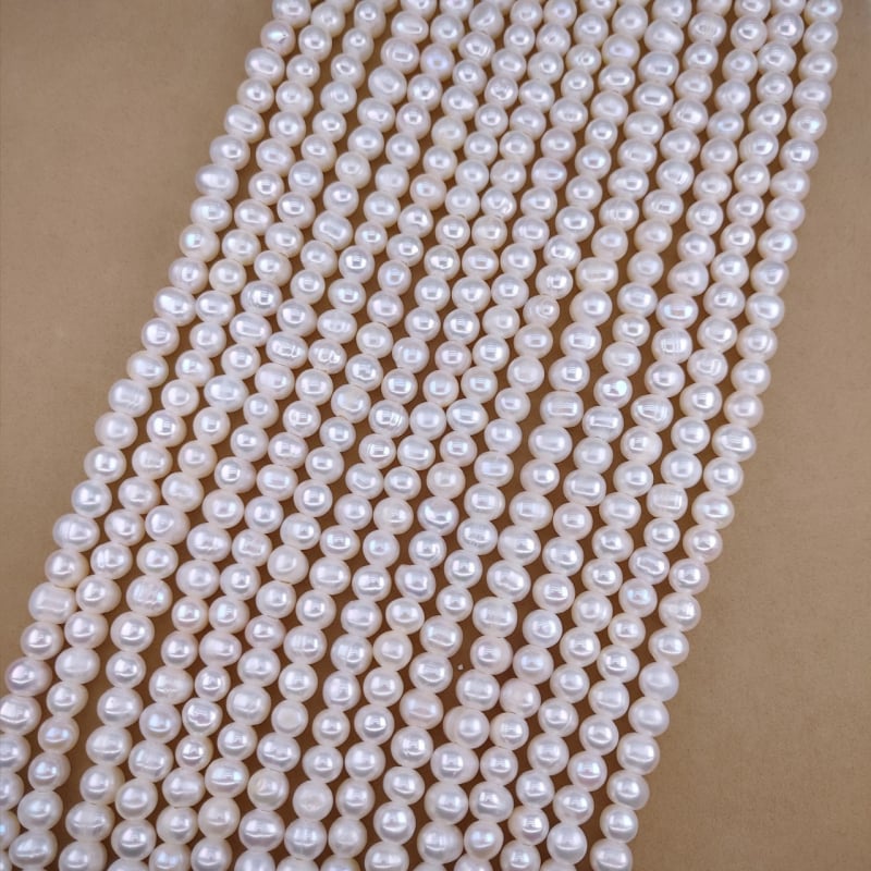 Prirodne slatkovodne perle, ovalne perle s velikom rupom, materijal za narukvicu, DIY nakit