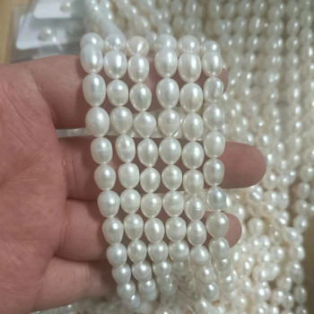 Prirodni slatkovodni biseri – perle u obliku riže, 2–10 mm, za DIY nakit, prirodno bijele