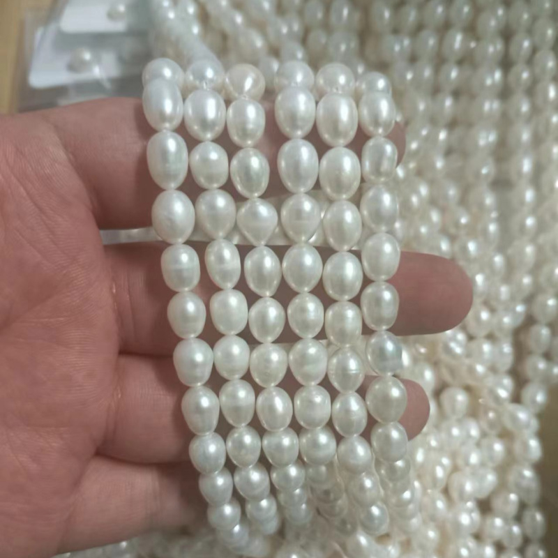 Prirodni slatkovodni biseri – perle u obliku riže, 2–10 mm, za DIY nakit, prirodno bijele