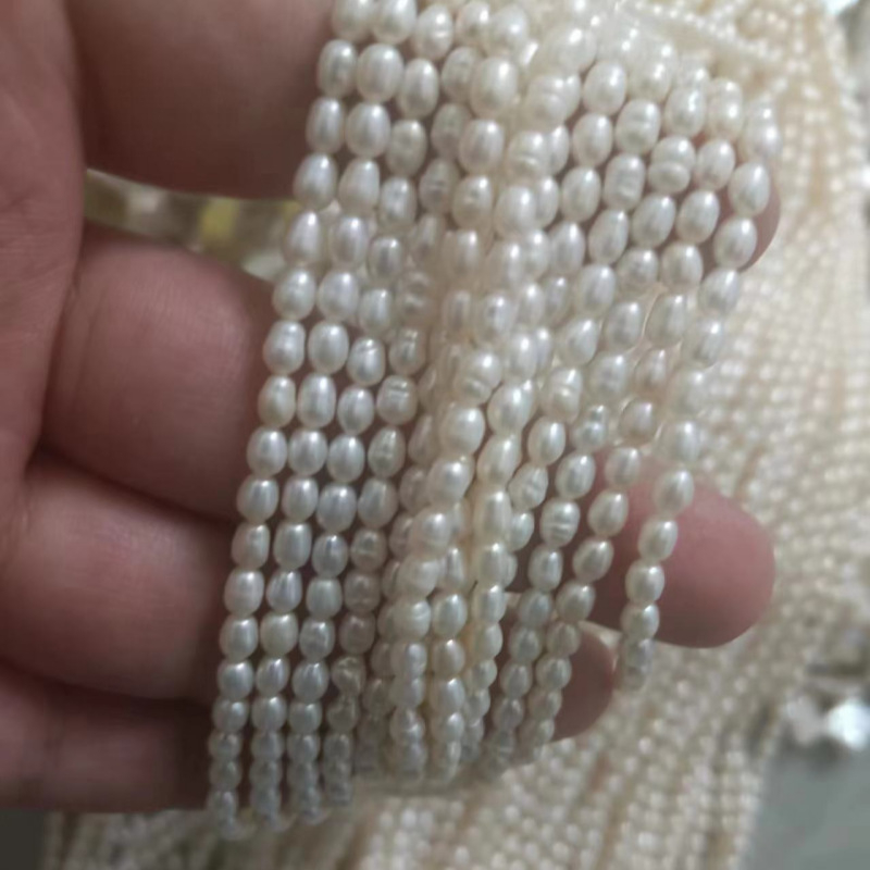 Prirodni slatkovodni biseri – perle u obliku riže, 2–10 mm, za DIY nakit, prirodno bijele