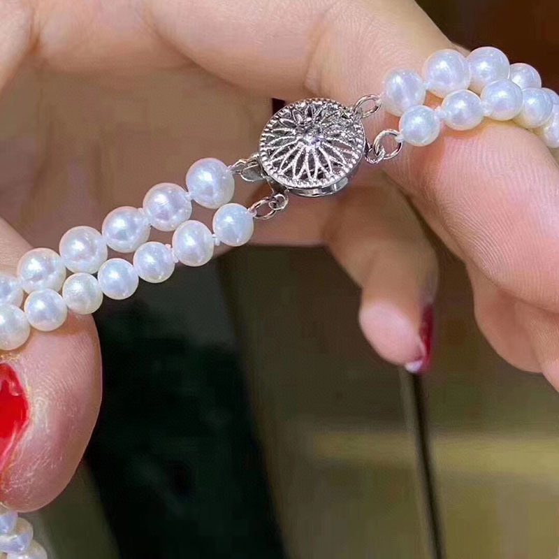 Ogrlica od slatkovodnih bisera Xin Brand, oblik blizak kružnom, od legure, bez privjeska