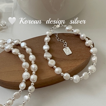 Brățară din argint S925 cu perlă naturală pentru femei • Stil simplu și elegant • Finisaj lucios