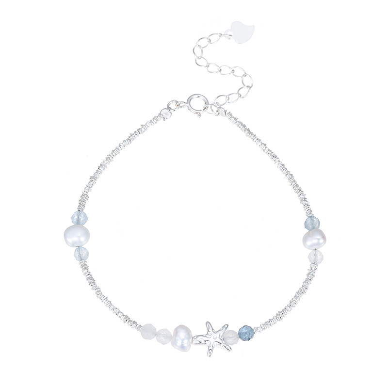 Brățară din argint 925 cu perle naturale, formă de stea, stil nișă pentru femei