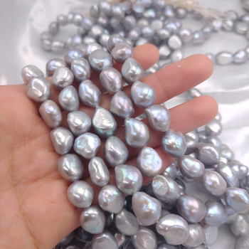 Frissvízi barokk gyöngyök – függőleges lyuk, kétoldalas, nyers kő stílus