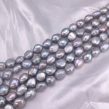 Frissvízi barokk gyöngyök – függőleges lyuk, kétoldalas, nyers kő stílus