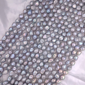 Frissvízi barokk gyöngyök – függőleges lyuk, kétoldalas, nyers kő stílus