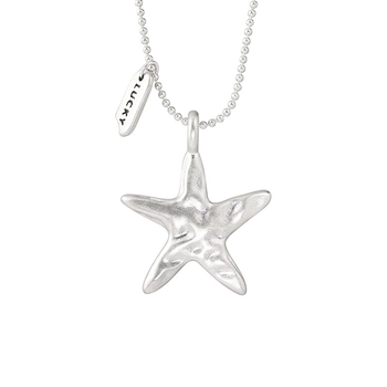 Colier cu stea de mare din argint 925, perle naturale de apă dulce, lanț obișnuit, 41–50 cm, pentru femei