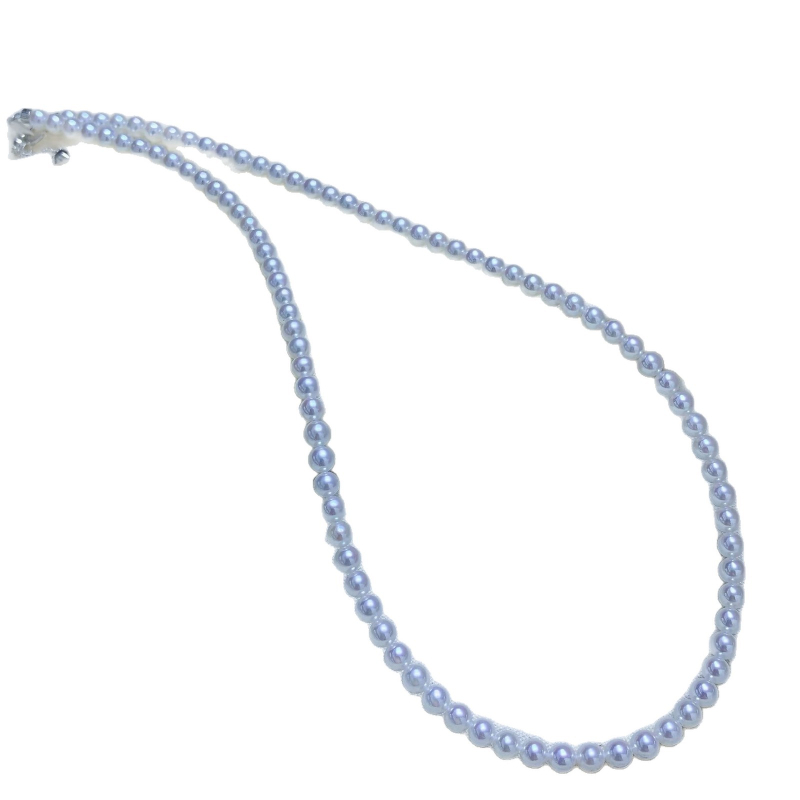 Colier din perle de apă dulce, perle cu formă perfect rotundă, închidere din argint 925, Saint Grace Jewelry, lansat vara 2025