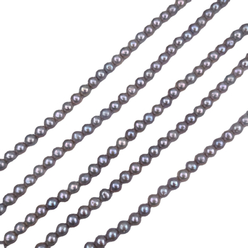 Prirodna slatkovodna perla, siva, 7 mm, gotovo okrugla, kamen za DIY nakit