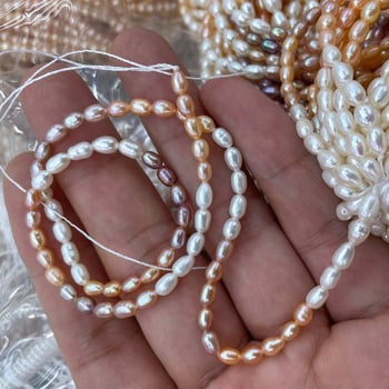 DIY set rižasto oblikovanih sladkovodnih bisera za ogrlicu i narukvicu – slobodne perle