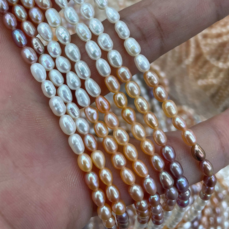 DIY set rižasto oblikovanih sladkovodnih bisera za ogrlicu i narukvicu – slobodne perle