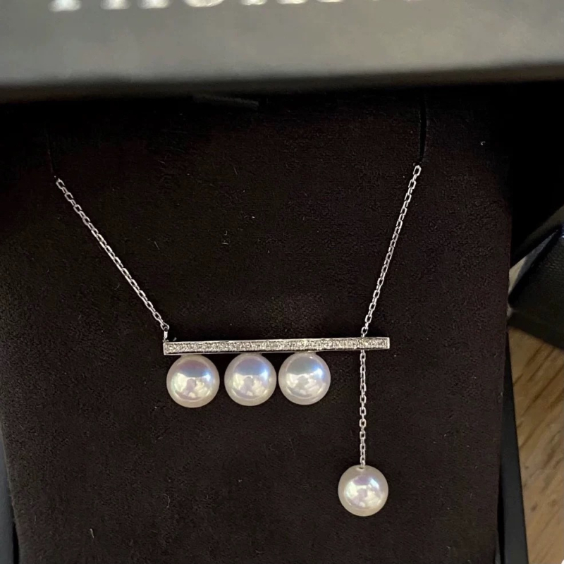 Pandantiv cu perlă de apă dulce, rotund, argint 925, finisaj periat