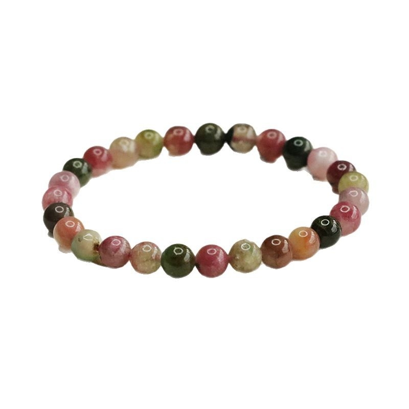 Narukvica od turmalina – minimalistički stil, polirani kuglice, bez ugradnje, tiskani logotip, mogućnost prilagodbe