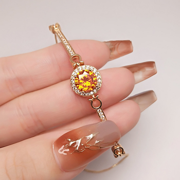 Bakrena narukvica s elektroplakiranjem, geometrijski dizajn, Meilong Xingheng Jewelry, za žene