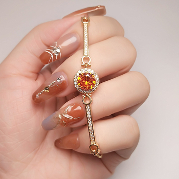 Bakrena narukvica s elektroplakiranjem, geometrijski dizajn, Meilong Xingheng Jewelry, za žene
