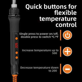 Elektriline jootekolv keramikakütteelemendiga, 220V, professionaalse tasemega, jootmiseks, desolderimiseks ja pirograafiale