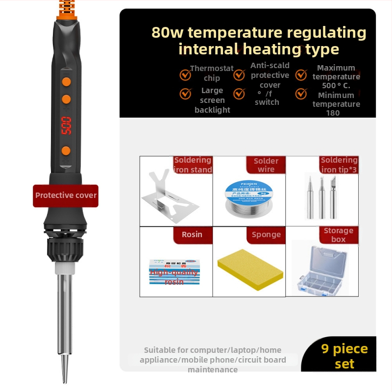 Elektriline jootekolv keramikakütteelemendiga, 220V, professionaalse tasemega, jootmiseks, desolderimiseks ja pirograafiale
