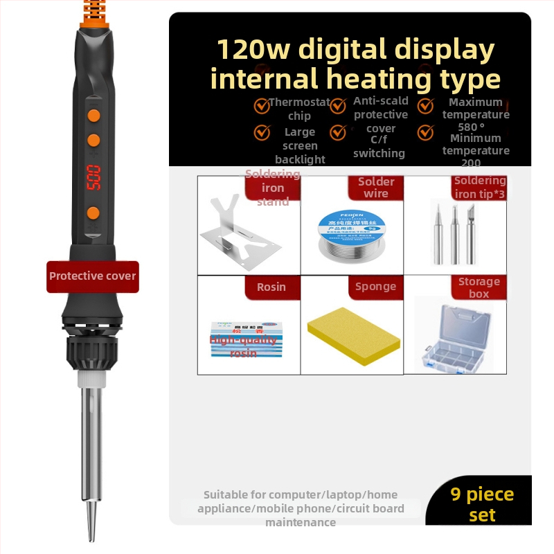 Elektriline jootekolv keramikakütteelemendiga, 220V, professionaalse tasemega, jootmiseks, desolderimiseks ja pirograafiale