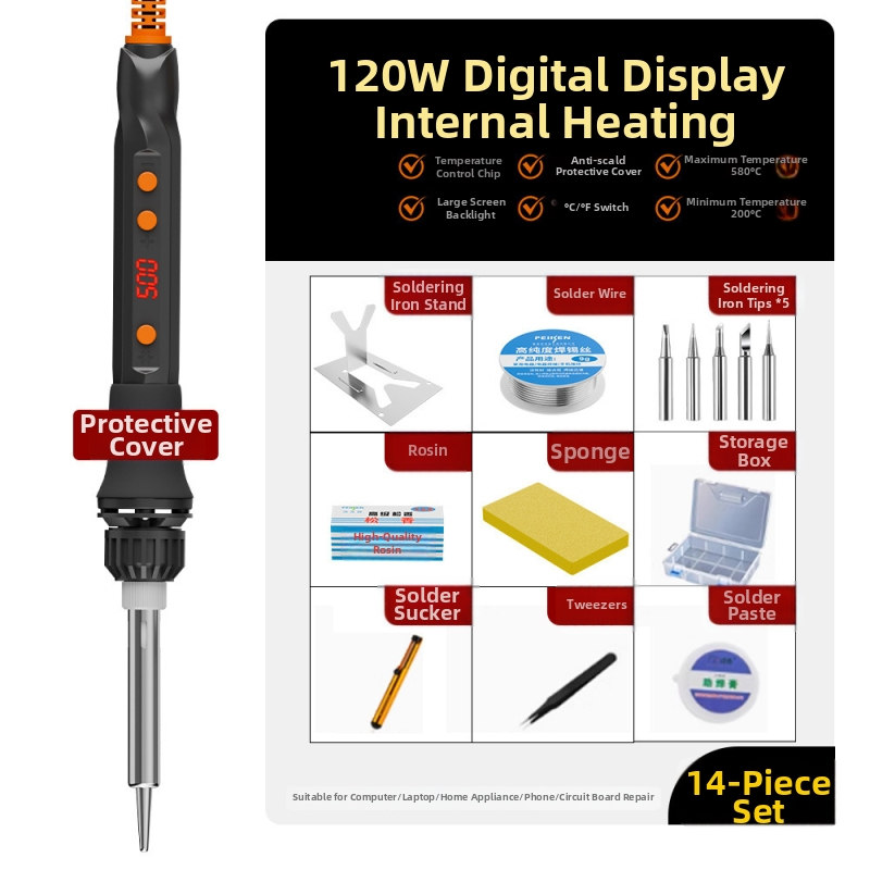 Elektriline jootekolv keramikakütteelemendiga, 220V, professionaalse tasemega, jootmiseks, desolderimiseks ja pirograafiale