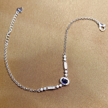 Brățară din argint 925, placare electrolitică, brand Mr. cheng, stil feminin proaspăt și dulce, origine Lianyungang