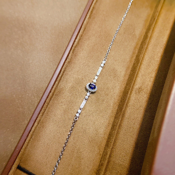 Brățară din argint 925, placare electrolitică, brand Mr. cheng, stil feminin proaspăt și dulce, origine Lianyungang