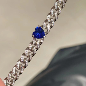 Brățară cu motive de inimă și geometrice, argint 925, placare electrochimică, unisex, design original