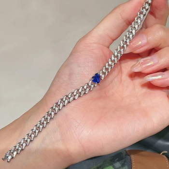 Brățară cu motive de inimă și geometrice, argint 925, placare electrochimică, unisex, design original