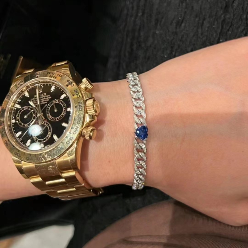 Brățară cu motive de inimă și geometrice, argint 925, placare electrochimică, unisex, design original