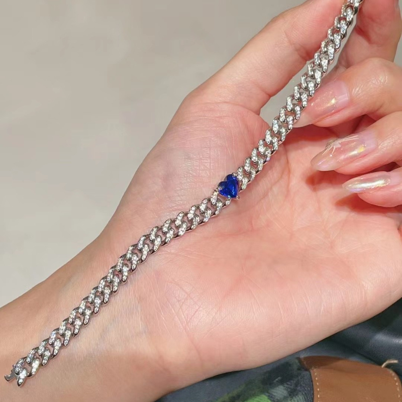 Brățară cu motive de inimă și geometrice, argint 925, placare electrochimică, unisex, design original