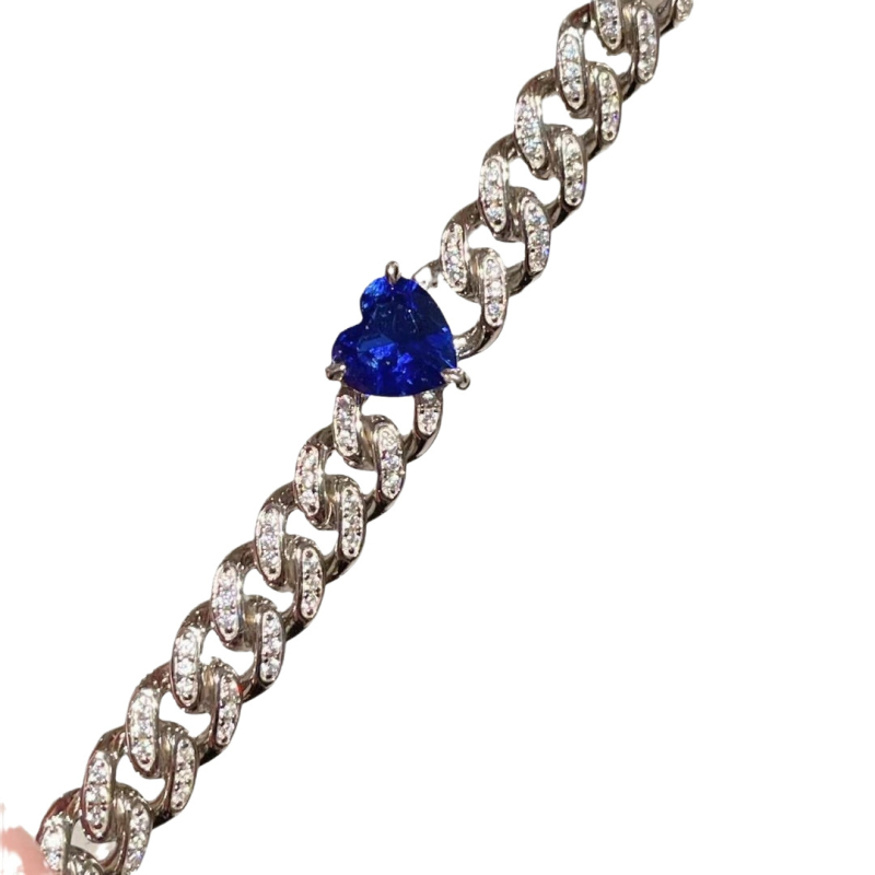 Brățară cu motive de inimă și geometrice, argint 925, placare electrochimică, unisex, design original