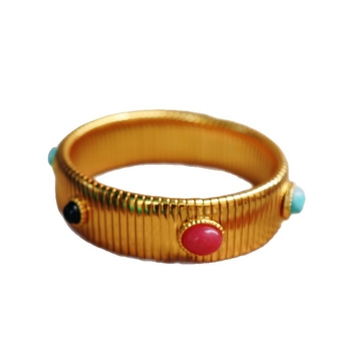 Ženski geometrijski narukvica s pozlaćenom završnom obradom — retro stil, literarno retro, elektroplating, stackable dodatak