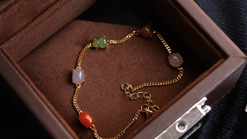 Geometrijska narukvica od Hetian jade sa S925 srebrnom ugradnjom, unisex, elektroplating