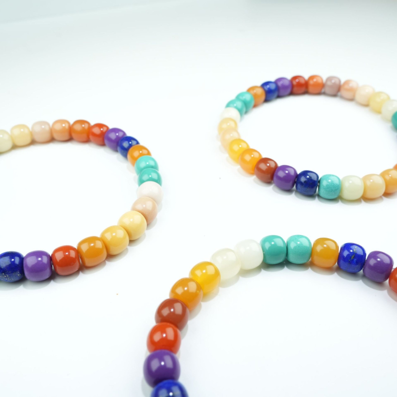 Jinwateryu márkájú lazurit gyöngyös karkötő, friss és édes stílus, romb alakú gyöngyök, ideális ajándék évfordulóra