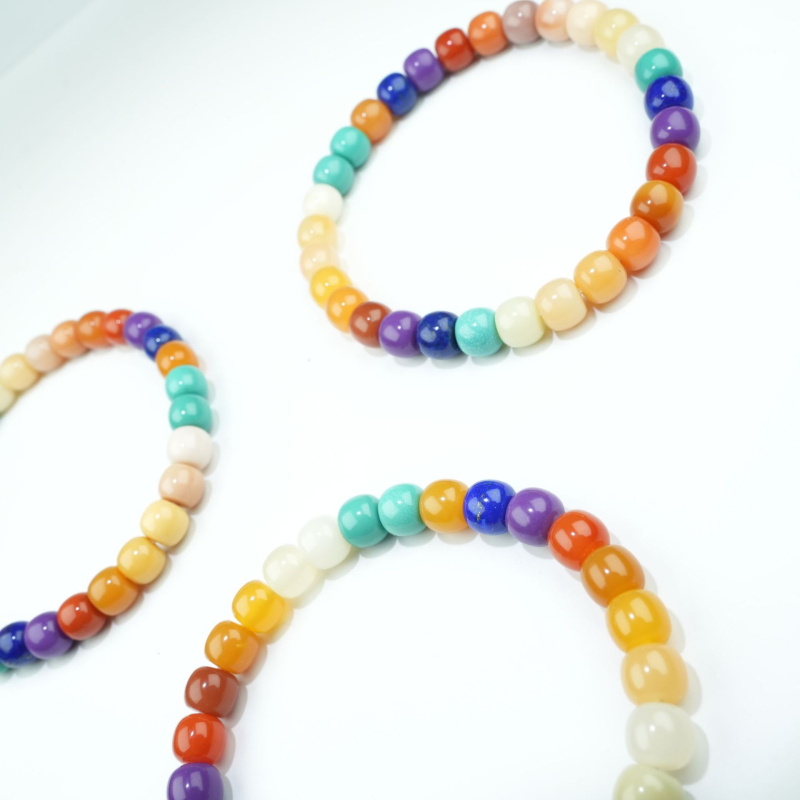 Jinwateryu márkájú lazurit gyöngyös karkötő, friss és édes stílus, romb alakú gyöngyök, ideális ajándék évfordulóra