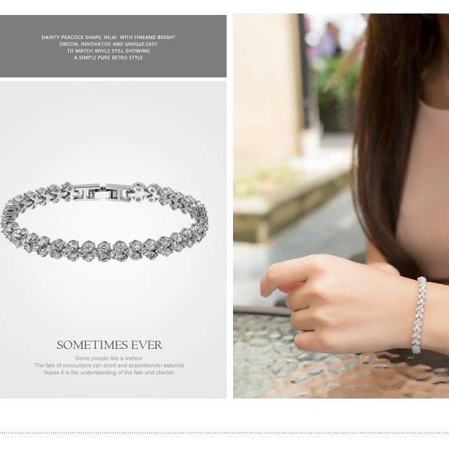 Zhenhui Jewelry Bakrena narukvica s cirkon kamenjem, elektroplatirano, za žene, lagani luksuz, geometrijski dizajn