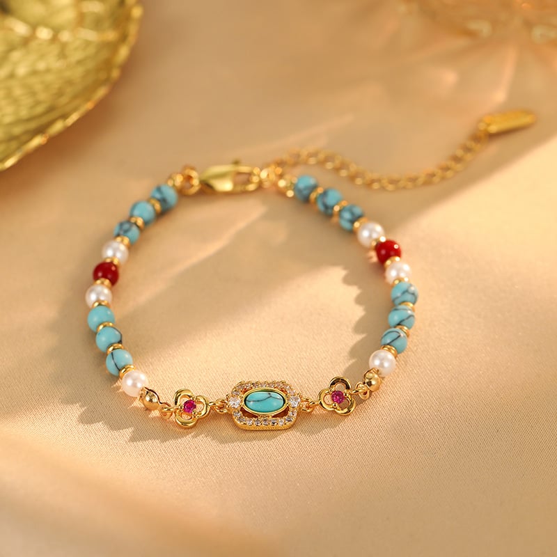 Aranyozott karkötő, szövési technika, etnikus stílus, geometriai forma, Márka: Luyi