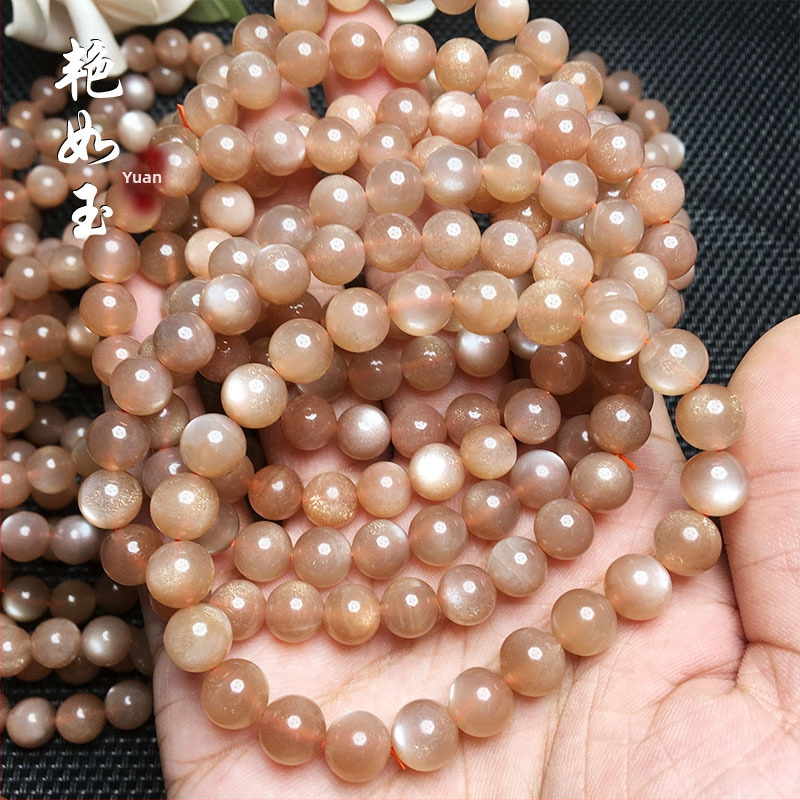 Napkő karkötő - minimalist hullámdesign (Anyag: kristály; Kristály típusa: napkő; Stílus: nők, minimalistikus; Dizájn: hullám)