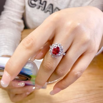 Inel cu piatră prețioasă, motiv lotus, safir de 3 carate, încrustat cu argint sterling