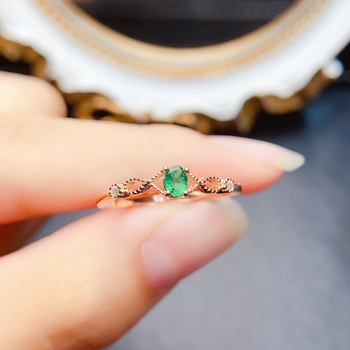 Δαχτυλίδι σμαράγδι από ασήμι 925, χειροποίητο, με κεντρικό λίθο