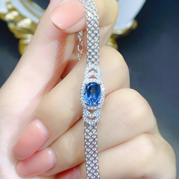 Βραχιόλι από φυσικό τοπάζ με ασήμι S925, χειροποίητο, με ενθέτους λίθους, γυναικείο κόσμημα