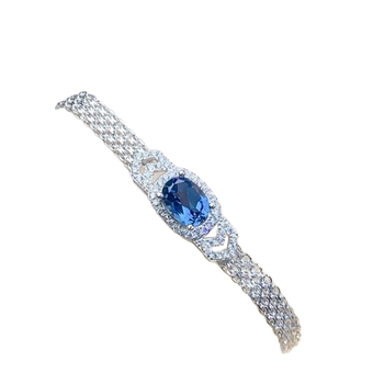 Βραχιόλι από φυσικό τοπάζ με ασήμι S925, χειροποίητο, με ενθέτους λίθους, γυναικείο κόσμημα