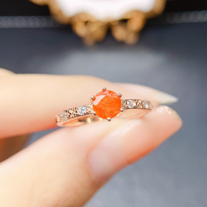 Δαχτυλίδι με φυσικό φλεγόμενο όπαλ σε ασήμι S925, χειροποίητο, εντοιχισμένος κεντρικός λίθος, σειρά Caibao